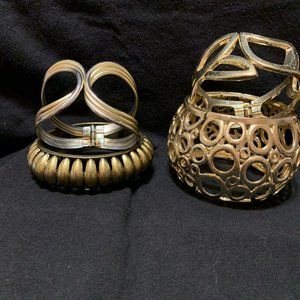 Collection of Golden Metal Bracelets